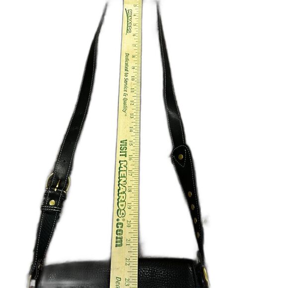 Vintage Ghurka Black Pebble Calfskin Luxury Leather Flap Shoulder Crossbody Bag - Picture 16 of 16